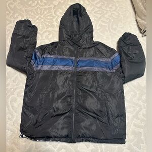 MENS REVERSIBLE PUFFER JACKET SIZE L DESIGN INSPIRED BEAUTIFUL  VERY EXCELLENT
